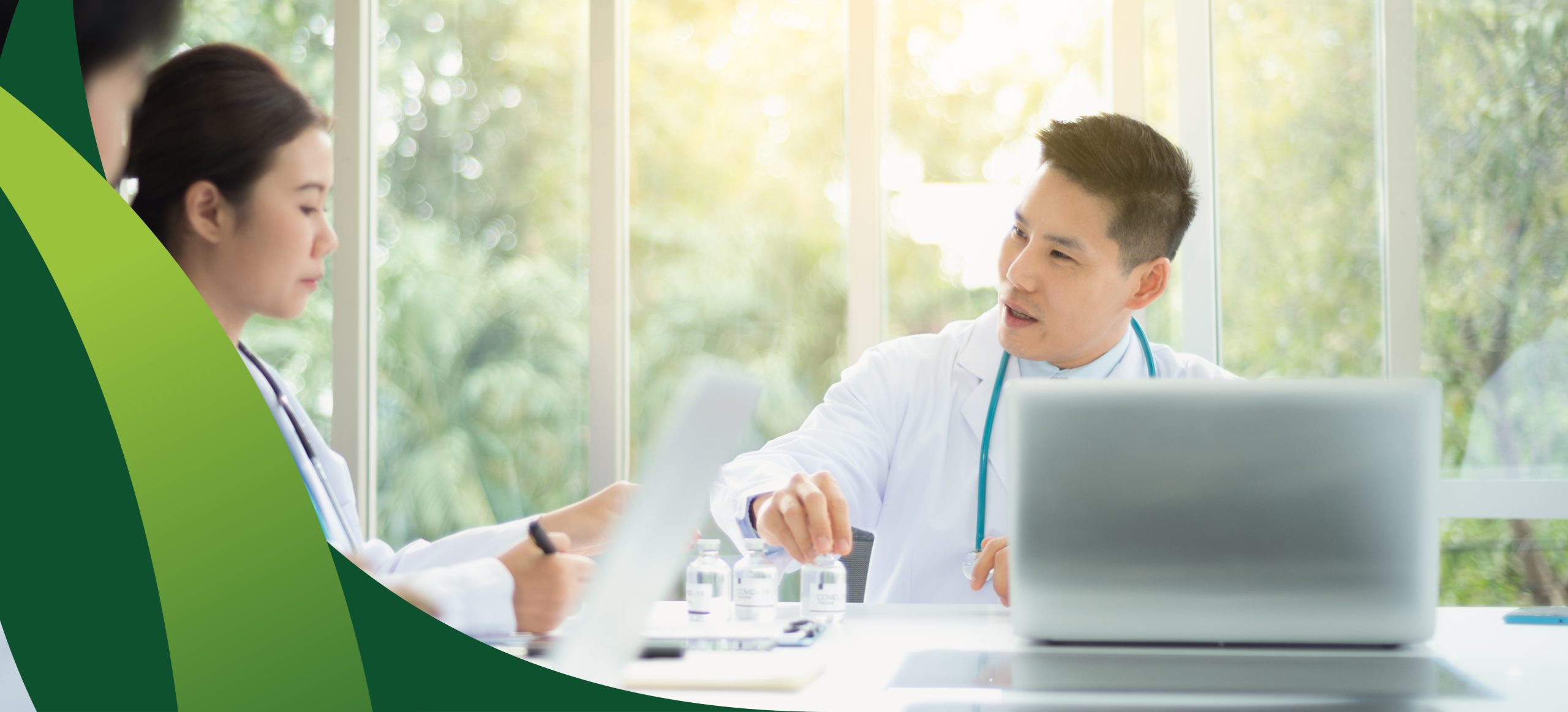 Hospital, doctor or woman with tablet, healthcare or internet with research for cure, online reading or medical news. Professional, employee or physician with tech, digital app for schedule or result.